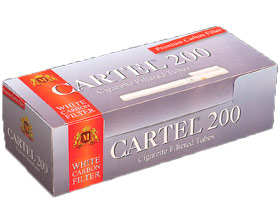 Гильзы для самокруток Cartel Carbon White 200 шт
