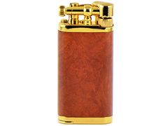 Зажигалка трубочная Im Corona - 64-5009 - Old Boy Gold Plated Narural Briar