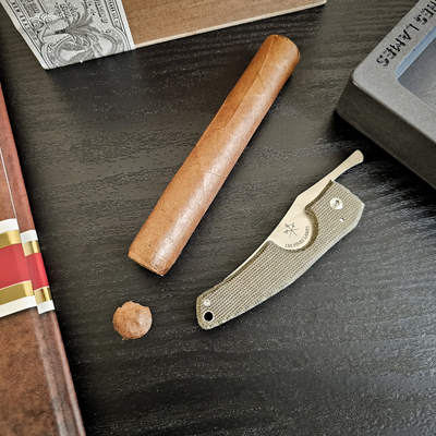 Сигарный нож Le Petit - OD Green Micarta вид 6