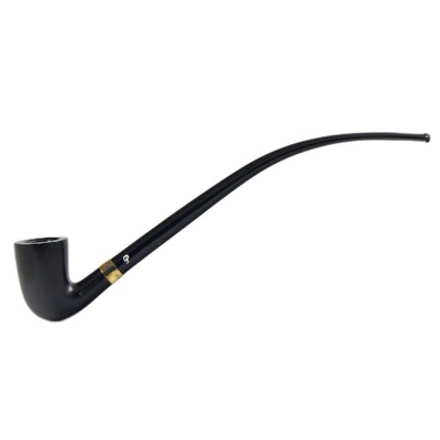 Курительная трубка Peterson Churchwarden Ebony D16 Silver, без фильтра вид 1