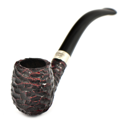 Курительная трубка Peterson Junior - Rustic - Nickel Mounted Bent Billiard, без фильтра вид 3