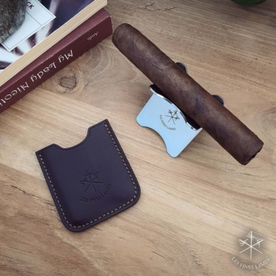 Подставка под сигару Brown Leather Cigar Stand (Коричневая) вид 4