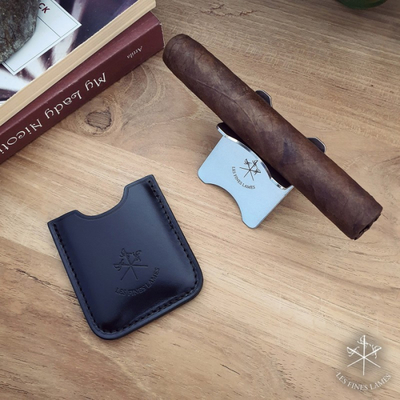 Подставка под сигару Le Petit - Black Leather Cigar Stand (Черная) вид 2