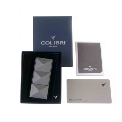 Зажигалка сигарная Colibri Quasar, двойное турбопламя, Оружейная сталь LI750T3 вид 7