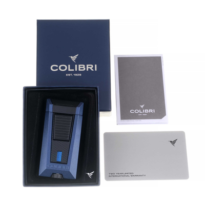 Зажигалка сигарная Colibri Stealth (тройное пламя), синий лак Navy LI900T24 вид 7